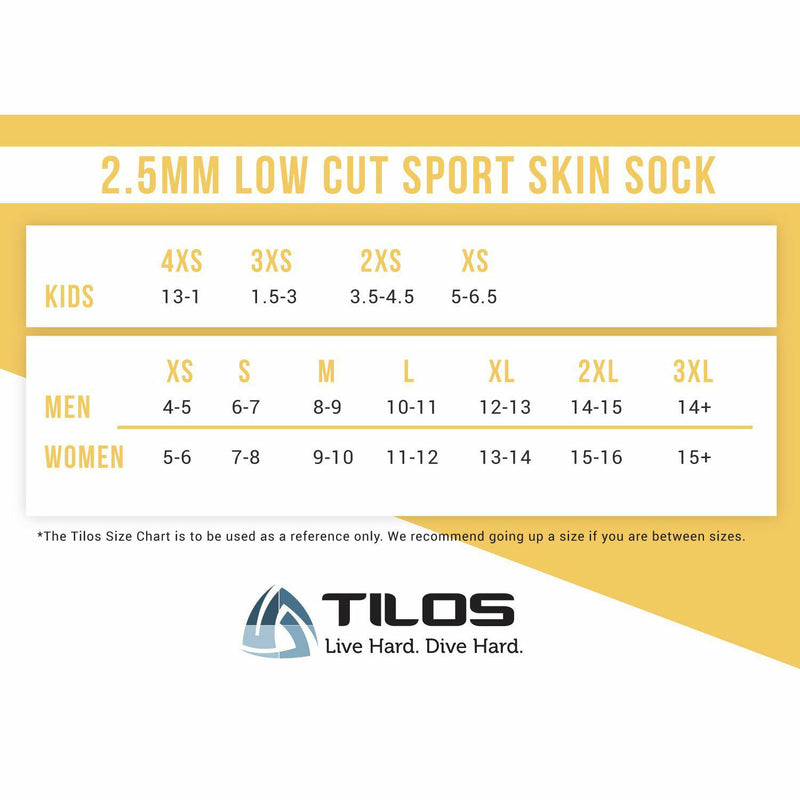 Open Box Tilos 2.5mm Sport Skin Sock - Black - M (8-9)