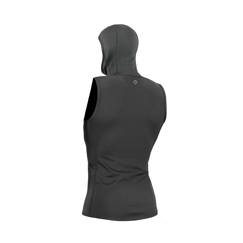 Open Box Sharkskin Mens Titanium 2 Chillproof Vest with Hood Full Zip - Black - Small