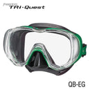 Used Tusa M-3001 Freedom Tri-Quest Dive Mask - Black/Energy Green - DIPNDIVE