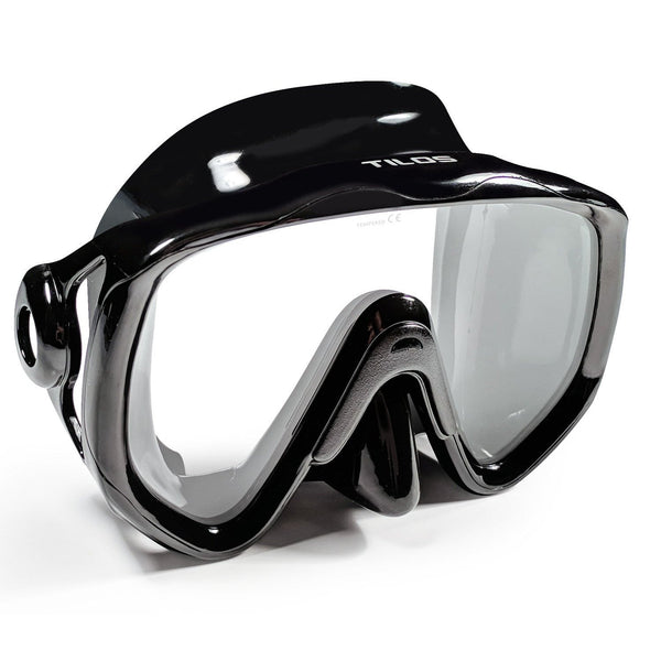 Open Box Tilos Titanica Dive Mask - Black Silicone