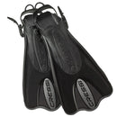 Open Box Cressi Palau Saf Open Heel Fins - Black/Titanium - Medium/Large - DIPNDIVE