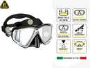 Open Box Cressi Panoramic 4 Window Mask Supernova Dry Adult Size Snorkel Combo Set - Clear/Lime - DIPNDIVE