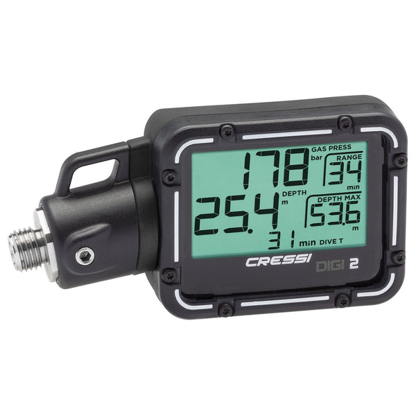 Open Box Cressi Digi 2 Digital Pressure and Depth Gauge Black