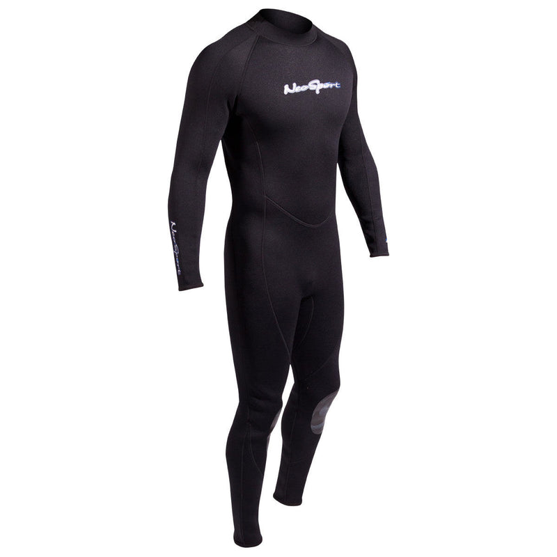 Open Box NeoSport 5mm Men’s Neoprene Backzip Jumpsuits-Black-Large - DIPNDIVE