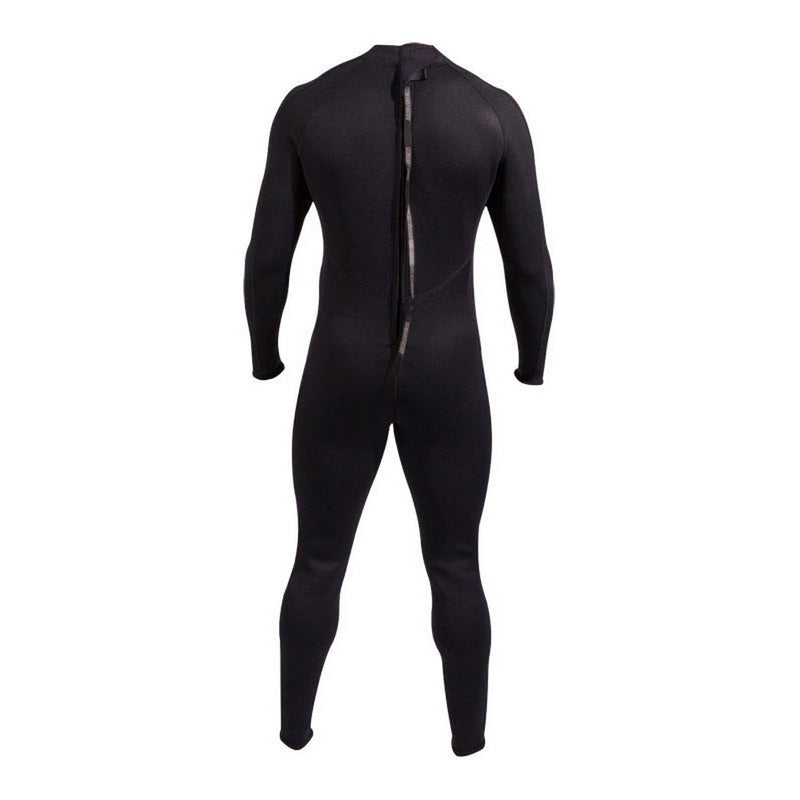 Open Box NeoSport 5mm Men’s Neoprene Backzip Jumpsuits-Black-Large - DIPNDIVE