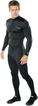 Open Box Henderson Spandex Printed Unisex Adults Jumpsuit Scuba Diving Wetsuit - Black - Small