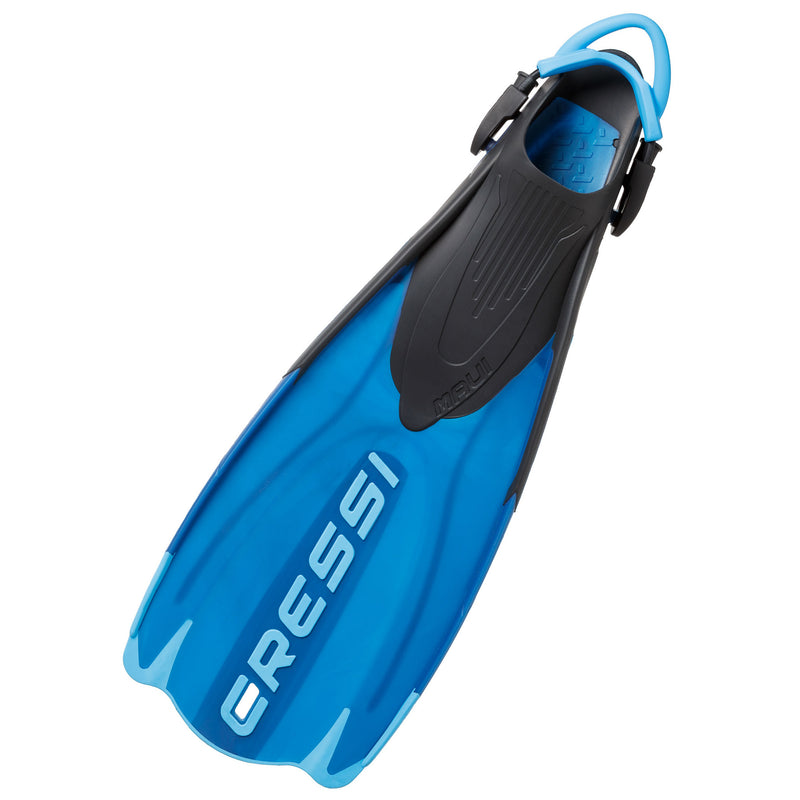 Used Cressi Maui Open Heel Fins - Black/Blue - Medium/Large - DIPNDIVE
