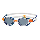 Zoggs Unisex Adult Predator Polarized Smoke Swimming Goggles Blue/White - Polarized Smoke Lenses - DIPNDIVE