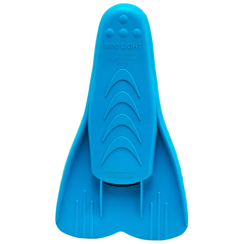 Used Cressi Kids Mini Light Floating Swim Fins - Azure - 34/35