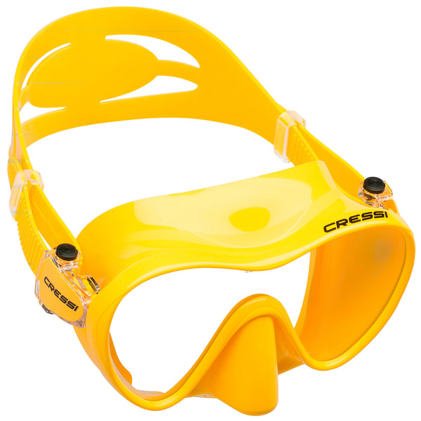 Used Cressi F1 Frameless Dive Mask - Yellow