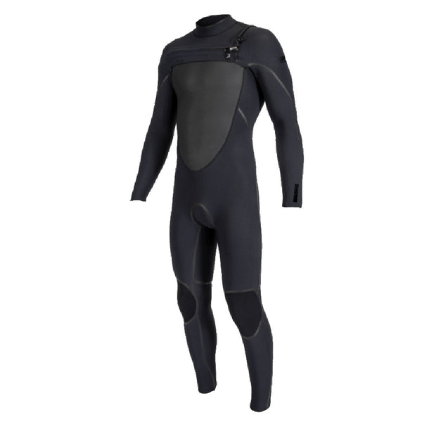 Used O'Neill 4/3mm Psycho Tech Chest Zip Full Wetsuit-Black/Black-LT - DIPNDIVE