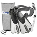 Cressi F1 Mask - Supernova Dry Snorkel - Palau SAF Fins Snorkel Set - DIPNDIVE