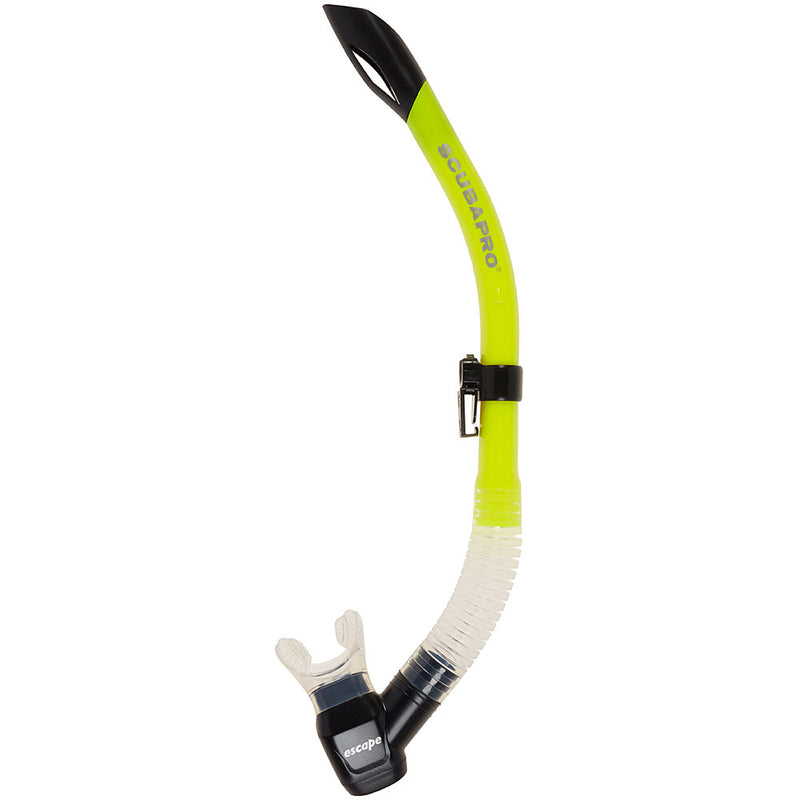 Open Box ScubaPro Escape Semi-Dry Scuba Dive Snorkel-Yellow - DIPNDIVE