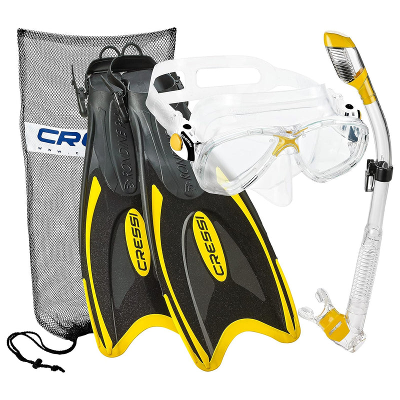 Cressi Marea Mask - Supernova Dry Snorkel - Palau Fins Snorkel Set - DIPNDIVE