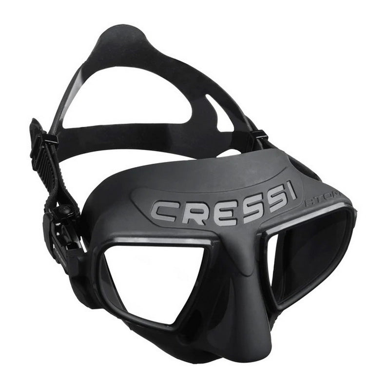 Used Cressi Atom Frameless Freediving Mask - Black / Black