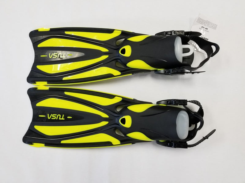 Open Box Tusa Open Heel Solla Dive Fins-Yellow-Medium - DIPNDIVE