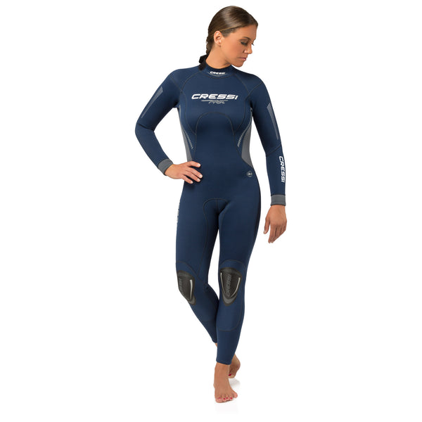 Used Cressi 3mm Lady's Fast Full Wetsuit Back-Zip, Size: Large