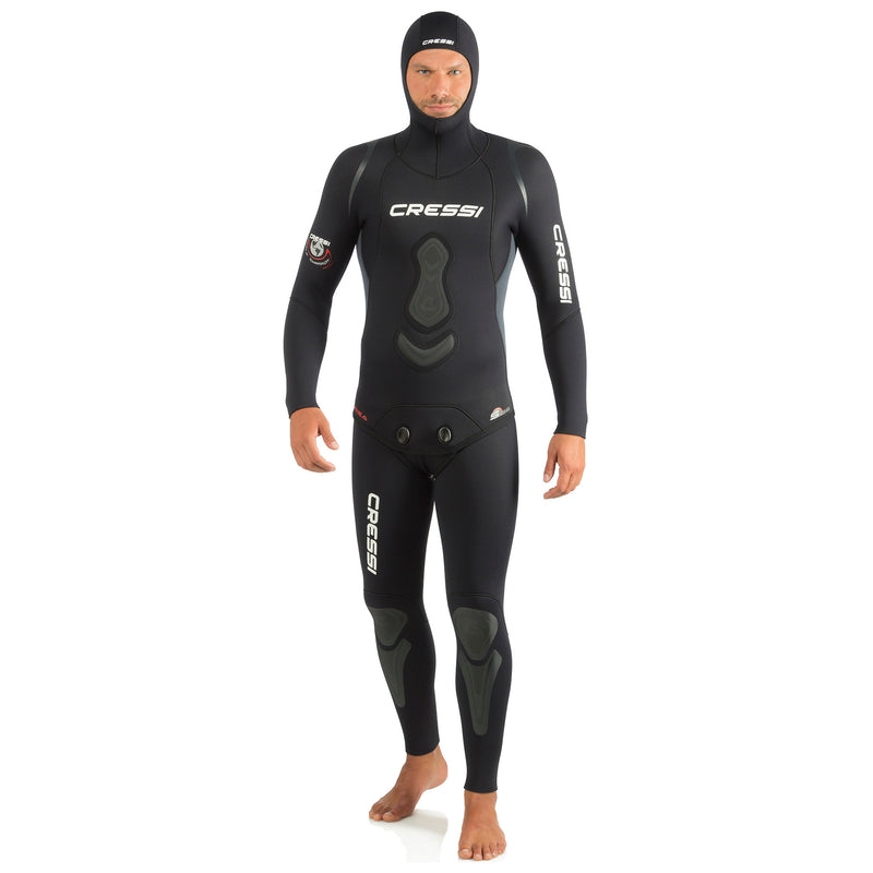 Open Box Cressi 7mm Apnea Freediving Spearfishing Wetsuit - Black - 2X-Large/6