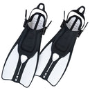 Used Ocean Reef Duo II Travel Fins - White - Small/Medium - US 4-8.5 - DIPNDIVE