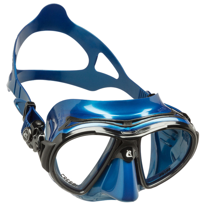 Used Cressi Air Black Scuba Mask-Black / Blue Nery