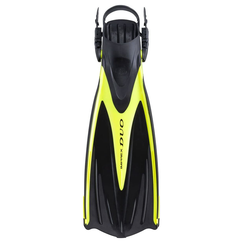 Open Box Tusa Imprex Duo Scuba Diving Fins - Yellow - Large - US Size:10-13