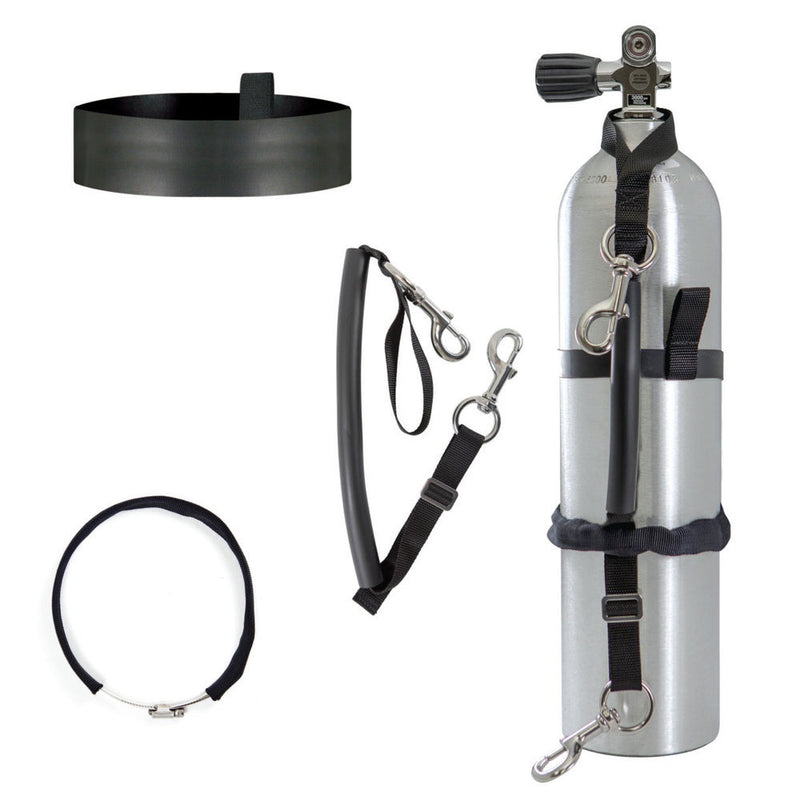 Open Box XS Scuba Stage Bottle Strap Kits-6.5" to 8.0" diameter cylinders