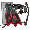 Cressi Pano 4 Mask - Supernova Dry Snorkel - Palau Fins Snorkel Set - DIPNDIVE