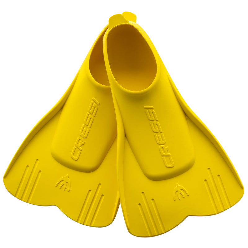 Used Cressi Kids Mini Light Floating Swim Fins - Yellow, Size - 34/35 - DIPNDIVE