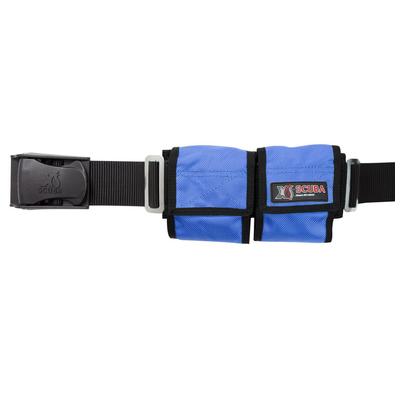 Open Box XS Scuba Pocket Weight Belt - Blue - 20LB - DIPNDIVE