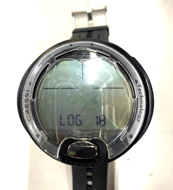 Used Cressi Leonardo Dive Computer Watch -Black / Black - DIPNDIVE
