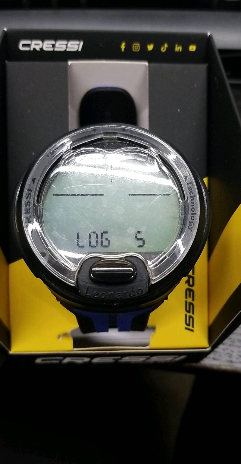 USED Cressi Leonardo Dive Computer Watch -Black / Blue - DIPNDIVE