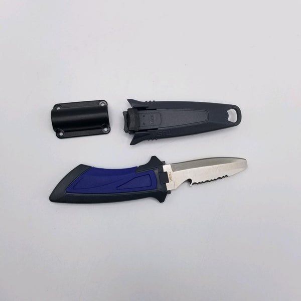 Open Box Tusa Mini Blunt Tip Dive Knife - Cobalt Blue - DIPNDIVE