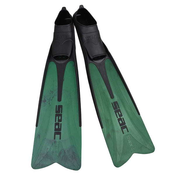 Used Seac Talent Medium-Long Scuba Dive Fins - Camo Green - 39/40