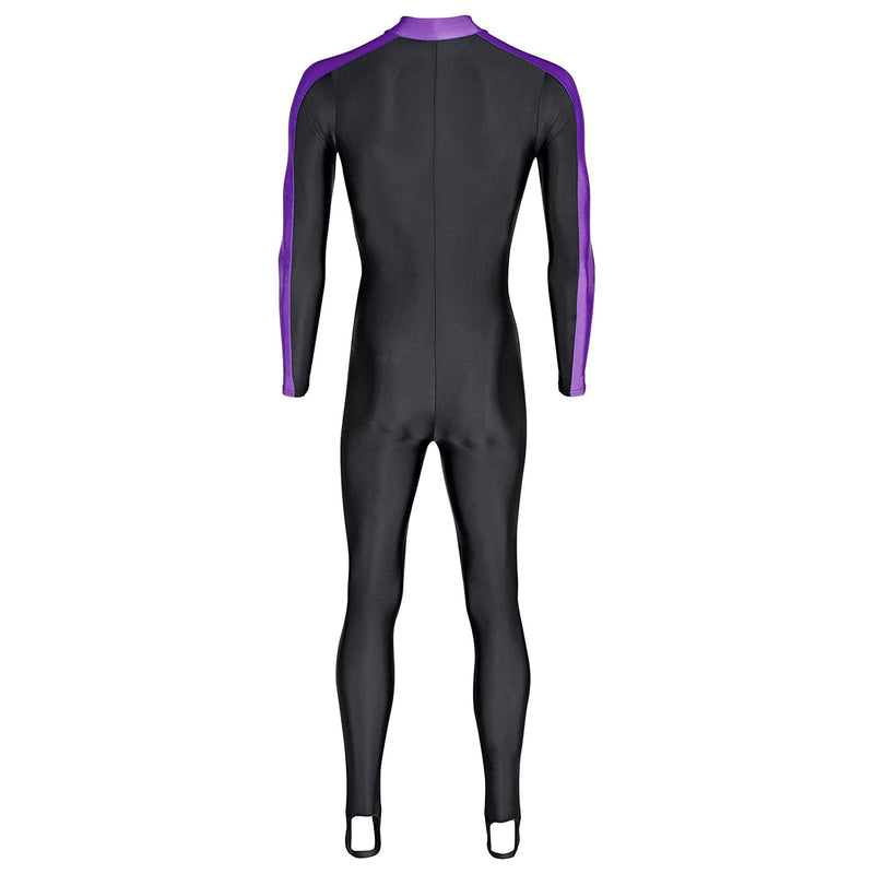 Used NeoSport Unisex Full Body Sport Skin Suit - Black / Lavender - X-Large