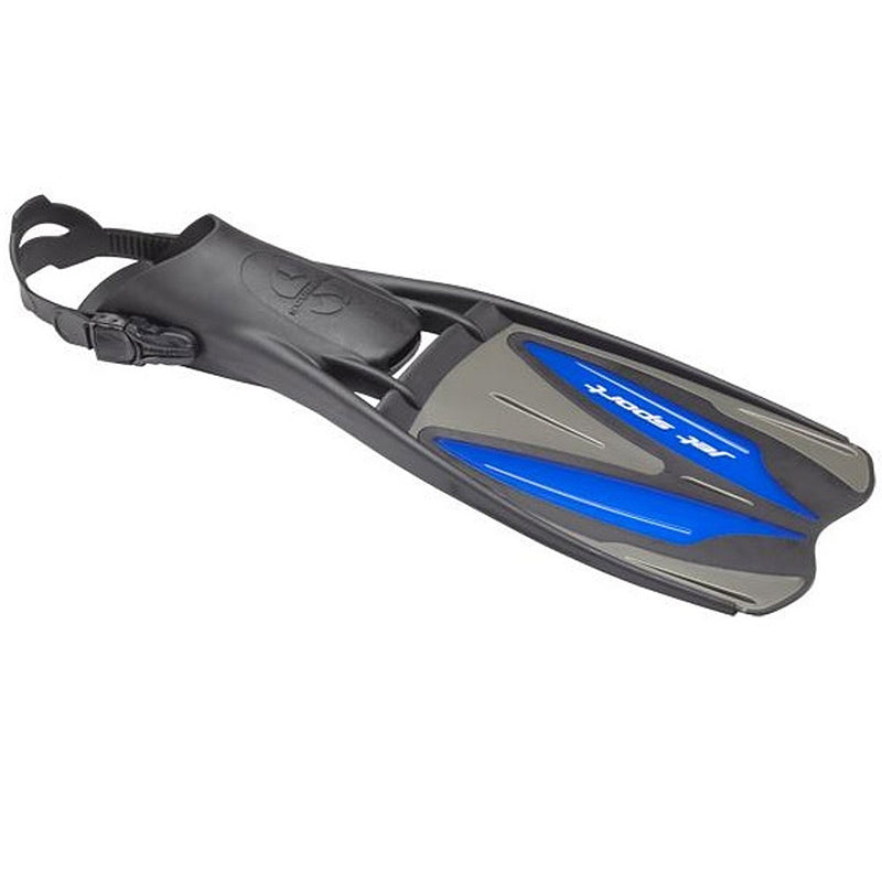 Open Box ScubaPro Jet Sport Fins- Open Heel - Black Blue - Large