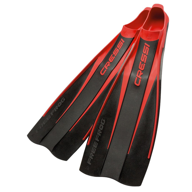 Used Cressi Free Frog Fins - Black/Red- 41/42