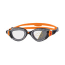 Zoggs Predator Flex Reactor Adult Googles - Grey/Orange/Reactor Smoke - DIPNDIVE