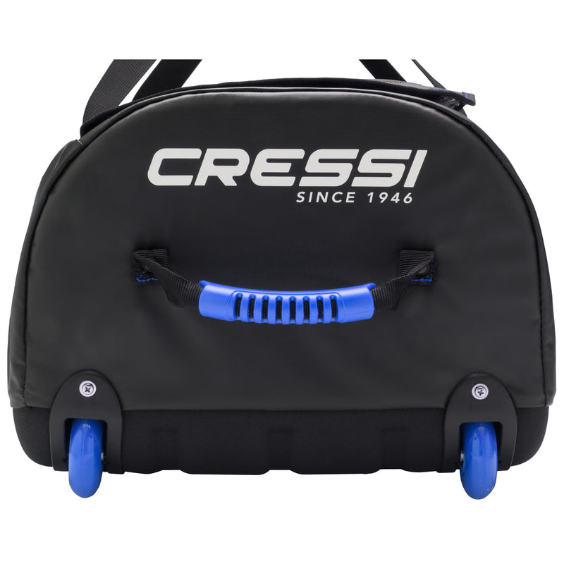 Open Box Cressi Tuna Dry Wheeled Bag - Black/Blue - DIPNDIVE