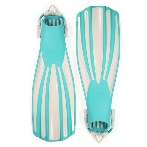 Used Fourth Element Rec Scuba Diving Fins - Aqua/White - Small (36-40) - DIPNDIVE