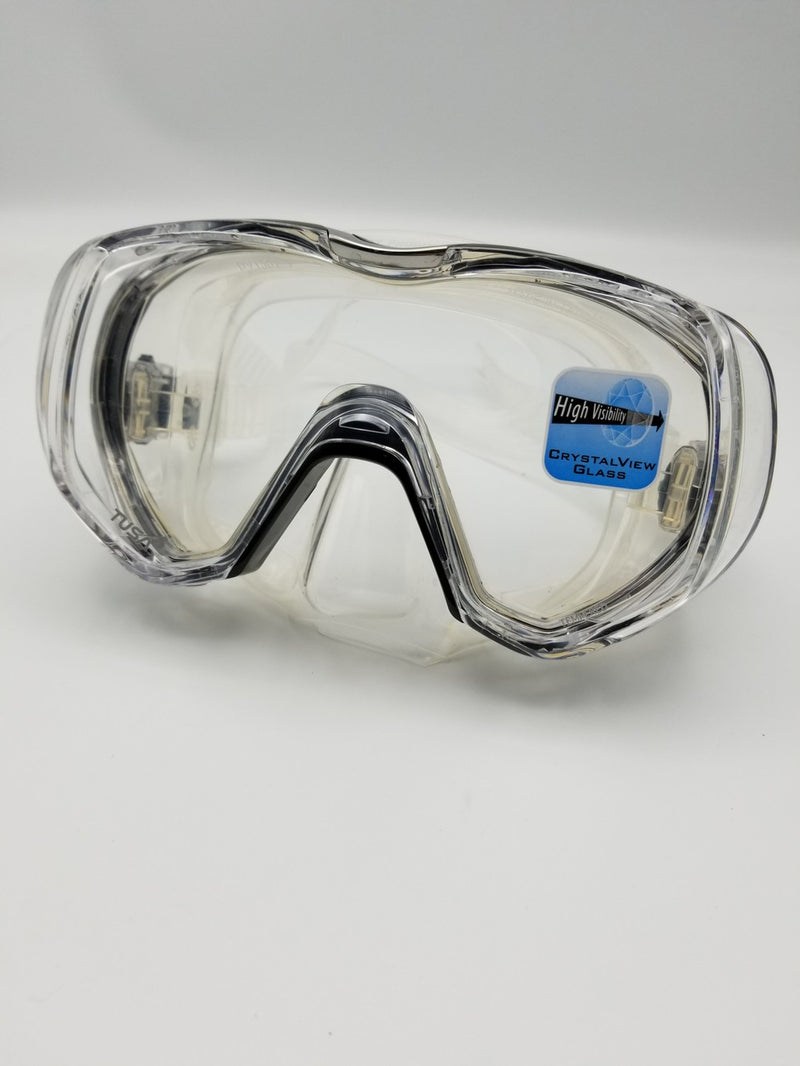 Used Tusa M-3001 Freedom Tri-Quest Dive Mask-Black - DIPNDIVE