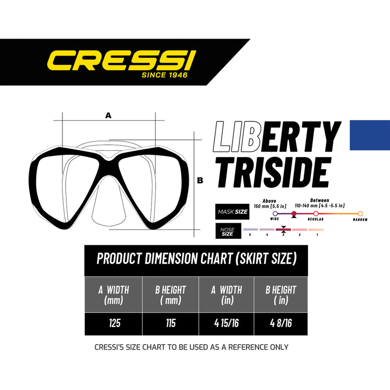 Cressi Liberty Triside SPE Dive Mask - DIPNDIVE