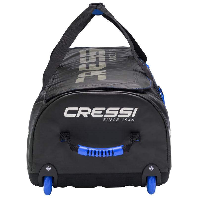 Open Box Cressi Tuna Dry Wheeled Bag - Black/Blue - DIPNDIVE