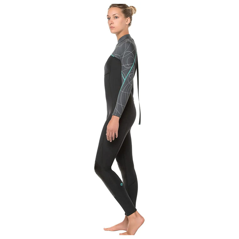 Open Box Bare 3/2mm Womens Elate Dive Wetsuit-Grey-02 - DIPNDIVE