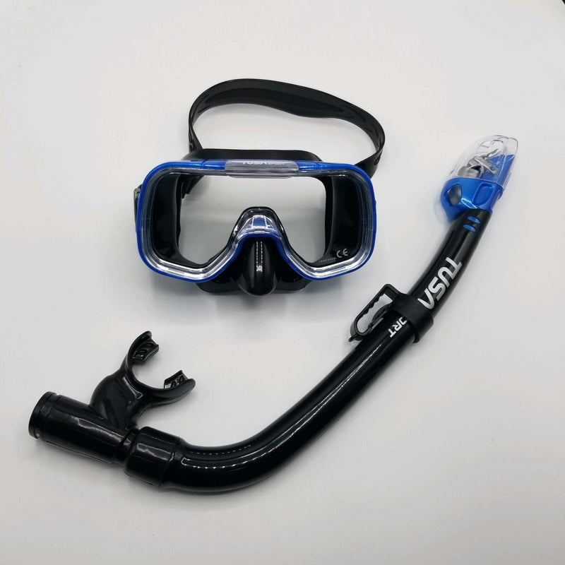 Open Box Tusa Mini-Kleio Youth Dry Combo - Fishtail Blue/Black - DIPNDIVE