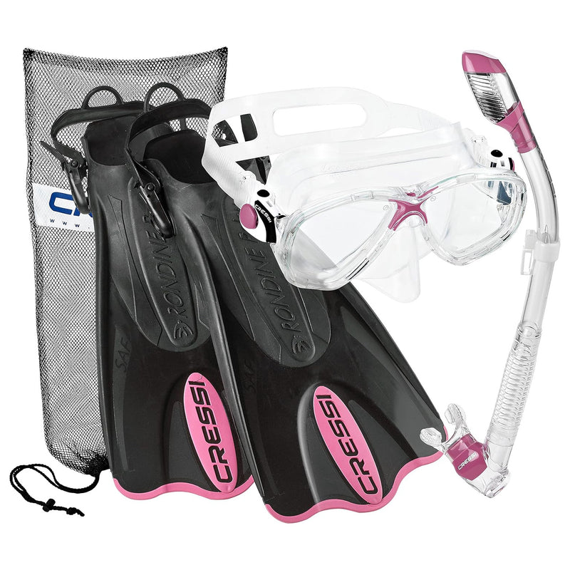 Cressi Marea Mask - Supernova Dry Snorkel - Palau SAF Fins Snorkel Set - DIPNDIVE