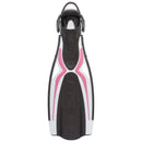 Used Cressi Thor EBS Dive Fins - White / Pink - Small/Medium - DIPNDIVE
