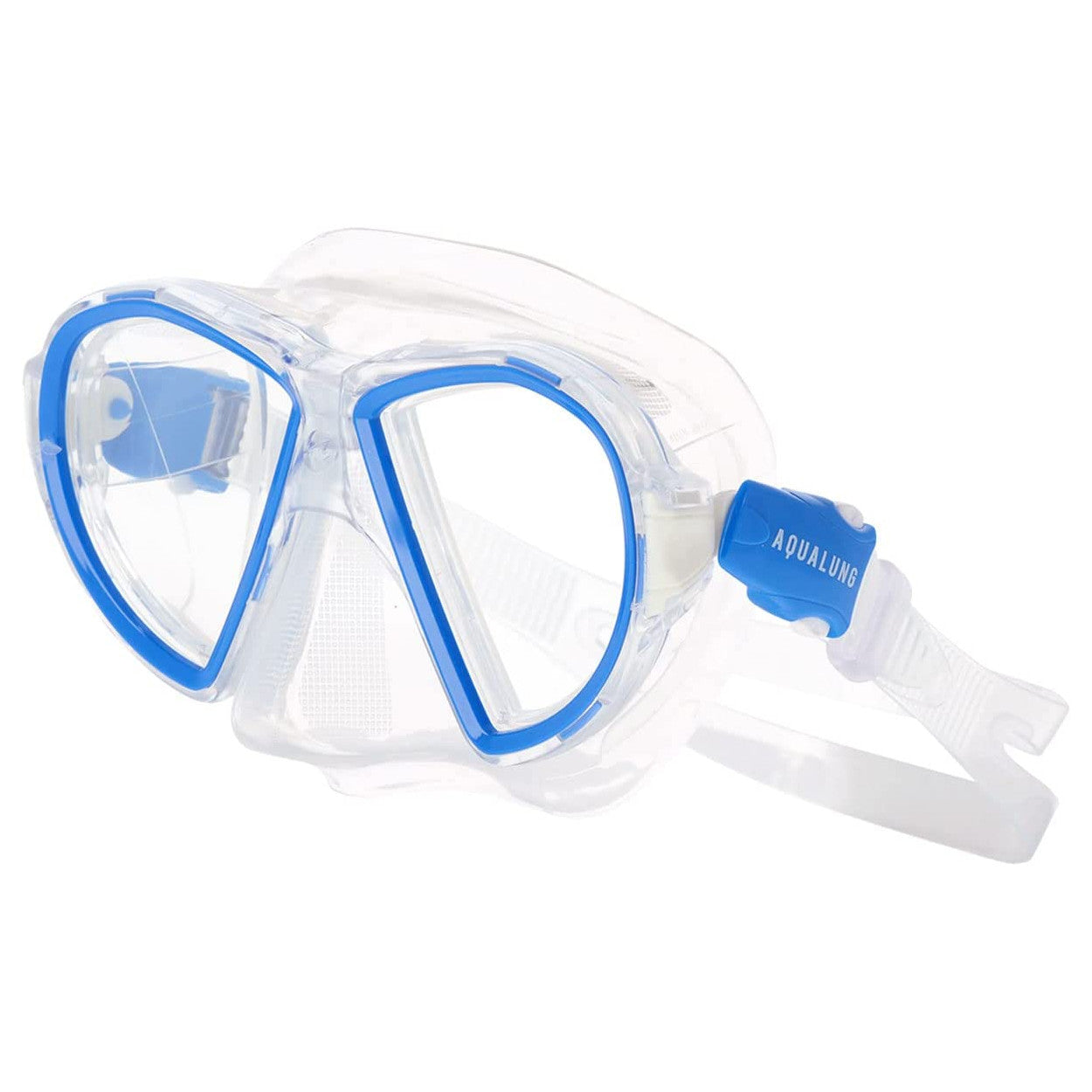 Used Aqua Lung Duetto Scuba Dive Mask - Transp/Blue | DIPNDIVE