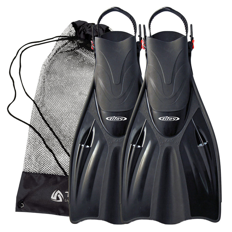 Used Tilos Getaway Open Heel Fins-Black-MDXLG