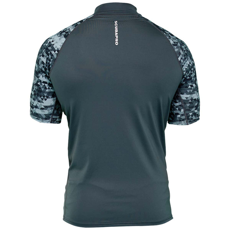 Open Box ScubaPro Men's UPF 50 Short Sleeve Rash Guard - Graphite, Size XLG - DIPNDIVE