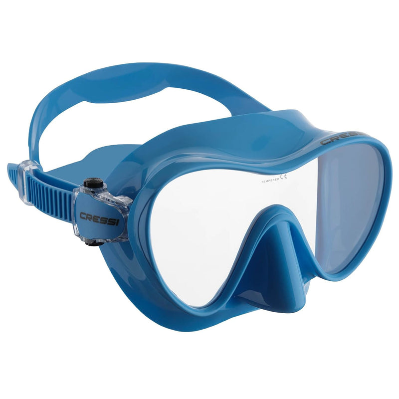 Used Cressi F1 Frameless Dive Mask - Blue - DIPNDIVE